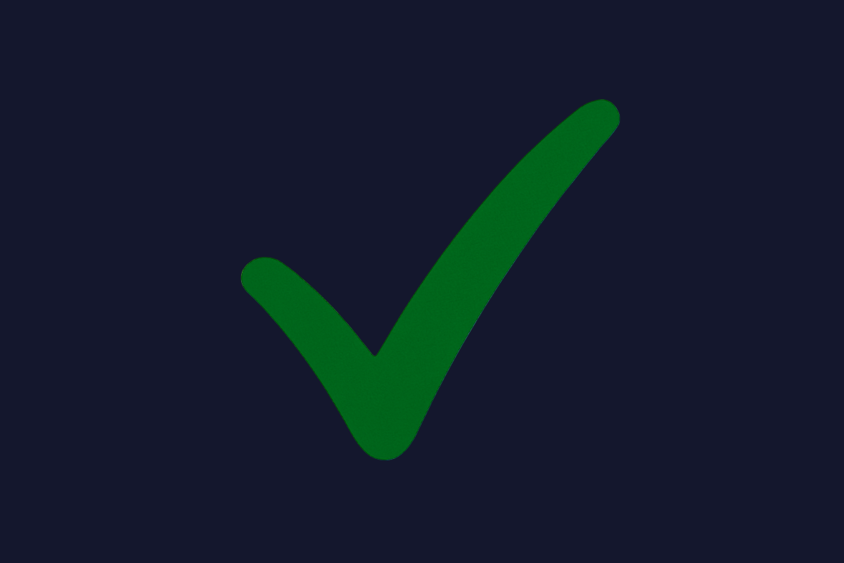 Create a green checkmark